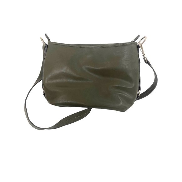 Rosetti Handbag Olive Green Shoulder Strap Silver Metal Hardware Top Zip, Snaps - Picture 3 of 16